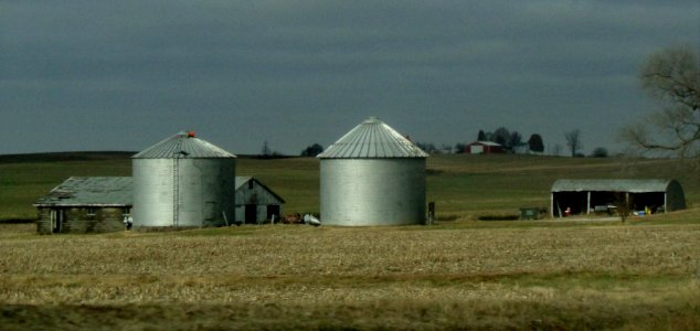 Grain Bins and Farm Sheds