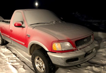 Moon Over Frosted Red Dog