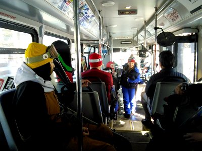 On the bus to the Main Lodge