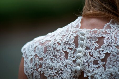 Shoulder wedding gown photo