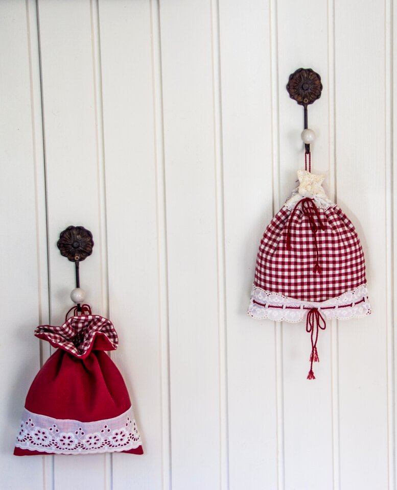 Red fabric wall
