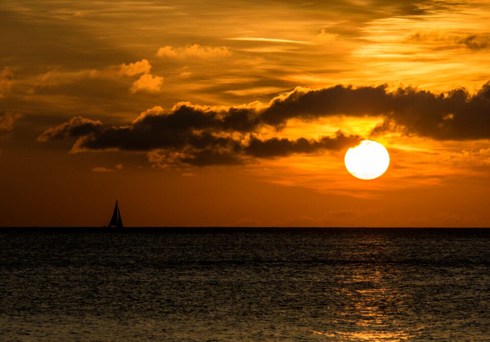 Boat baltic sea abendstimmung