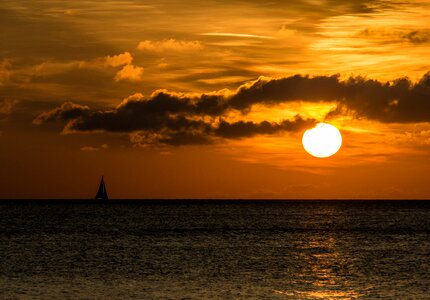 Boat baltic sea abendstimmung