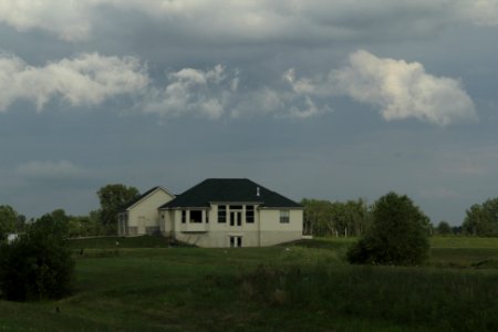 blue mansion in the hills photo