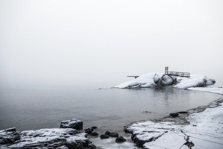 Shore snow winter