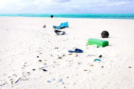 Plastic marine debris washed up on North Beach