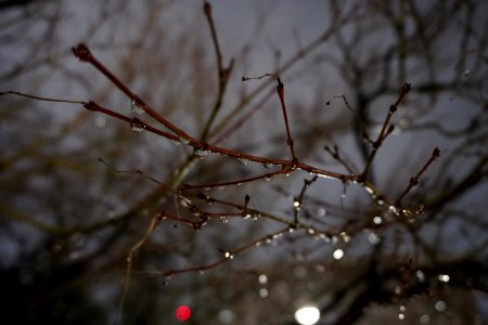 Waterdrops at rainy night