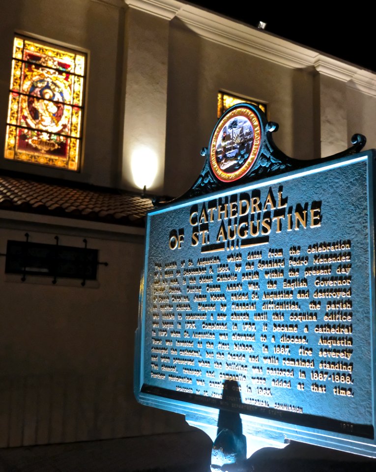 Stained glass windows of cathedral.
