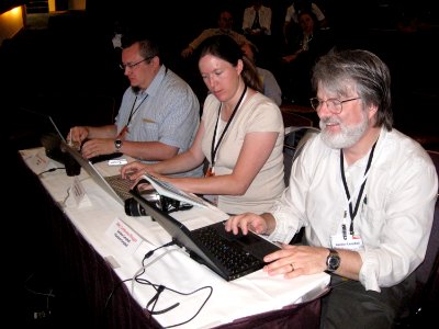 Conference Bloggers at Work