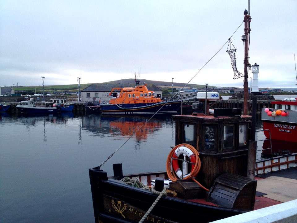 Kirkwall Harbor - dusk photo