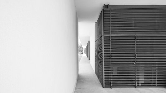 Modern architecture construction black white