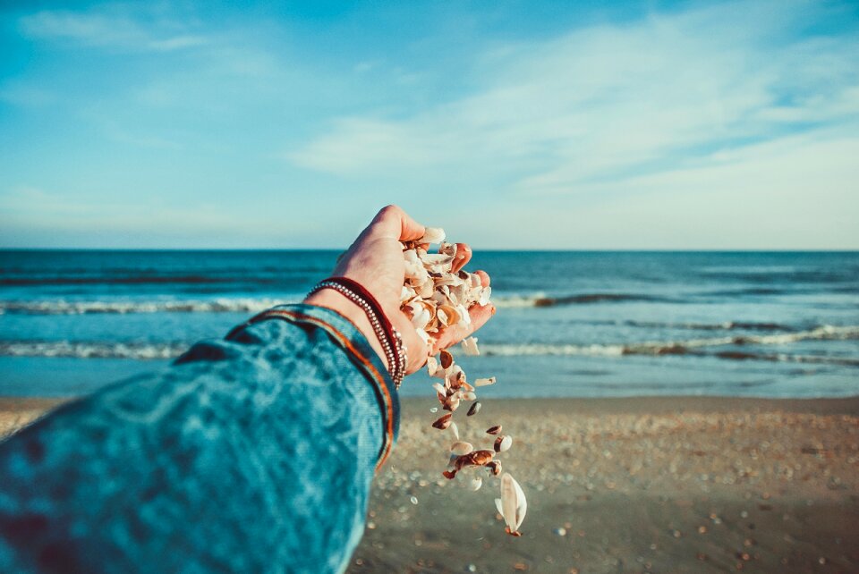 Shell sand beach