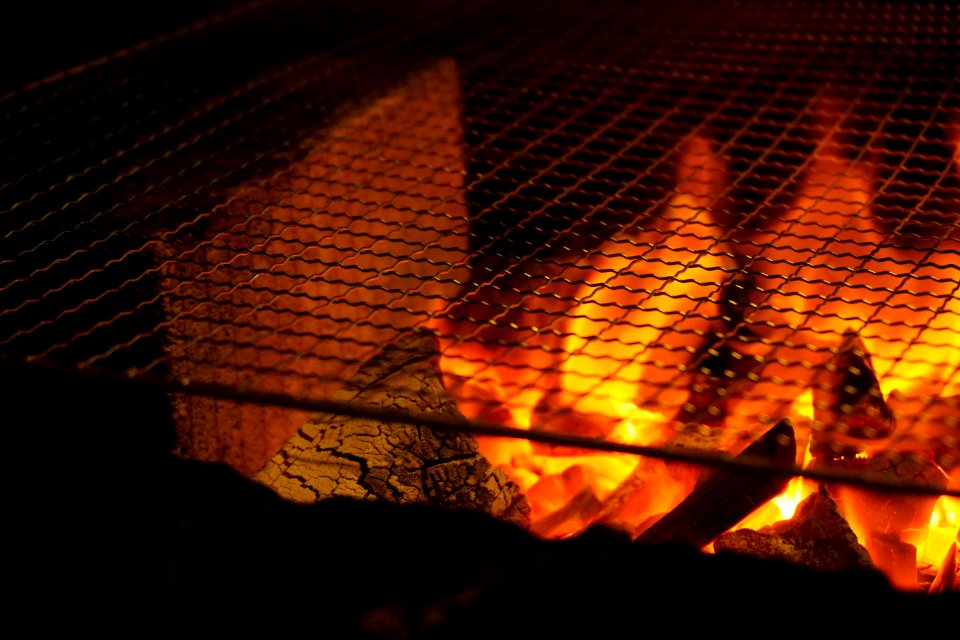 Barbeque fire