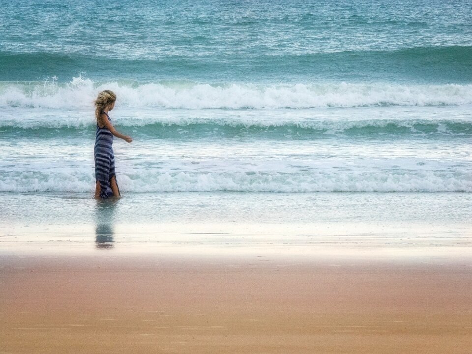 Waves beach sand