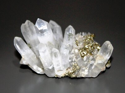 Minerals rock crystal glassy photo