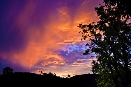 Purple orange sky