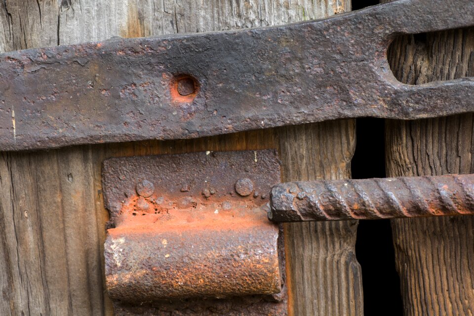 Old scale wooden gate