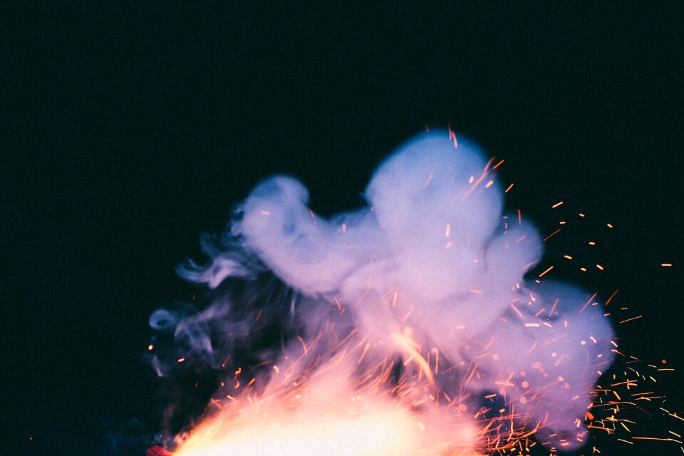 Flame heat bonfire