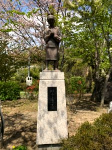 Sad girl statue
