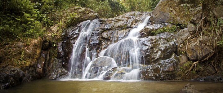 Thailand brown waterfall brown peace photo