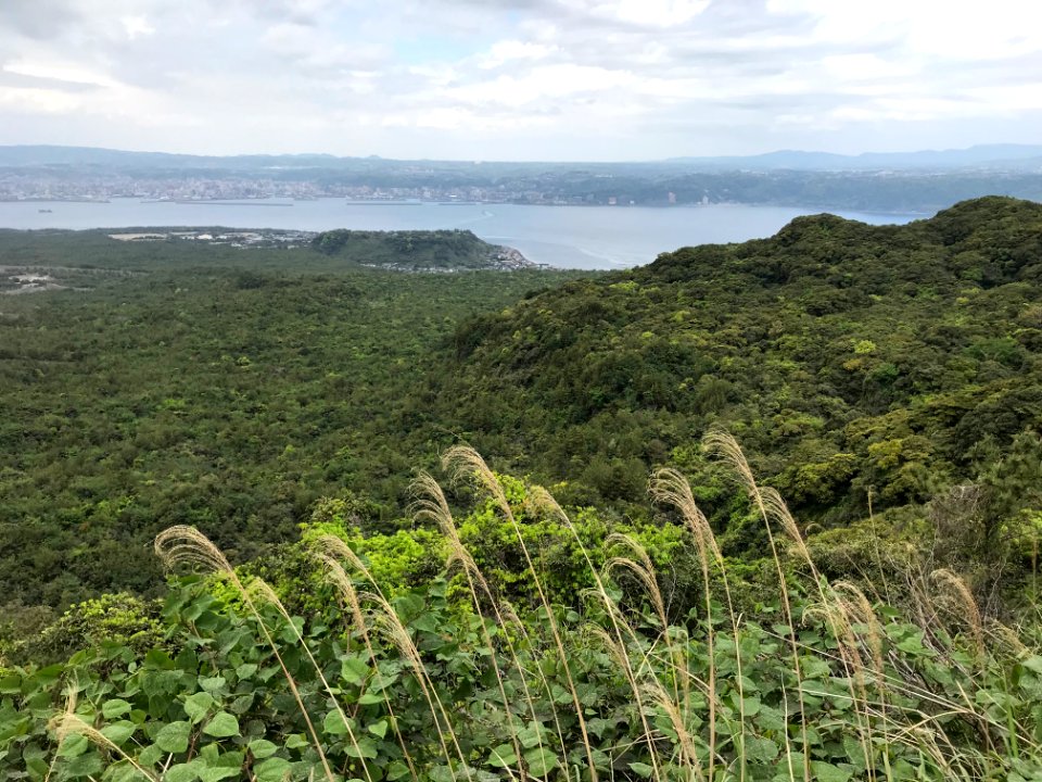Sakurajima Island overlooking Kagoshima