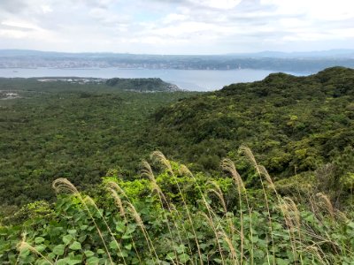 Sakurajima Island overlooking Kagoshima