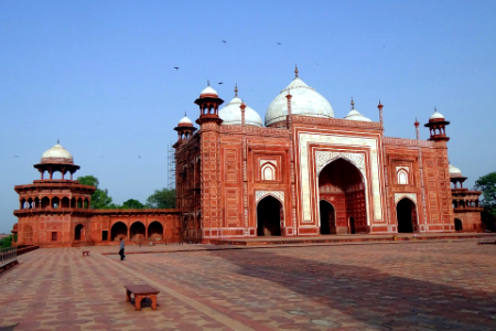Red Sandstone Taj Complex Agra Taj Mahal Mosque