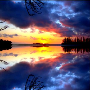 Sunset - mirror effect 21 - PicsArt 2020 photo