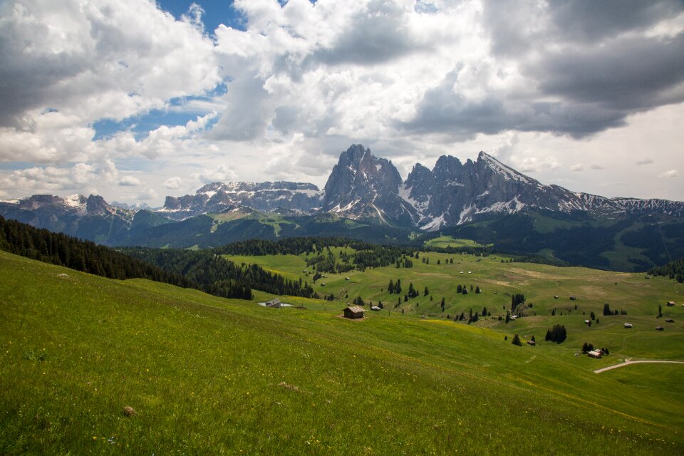 Seiser alm mountains panorama photo