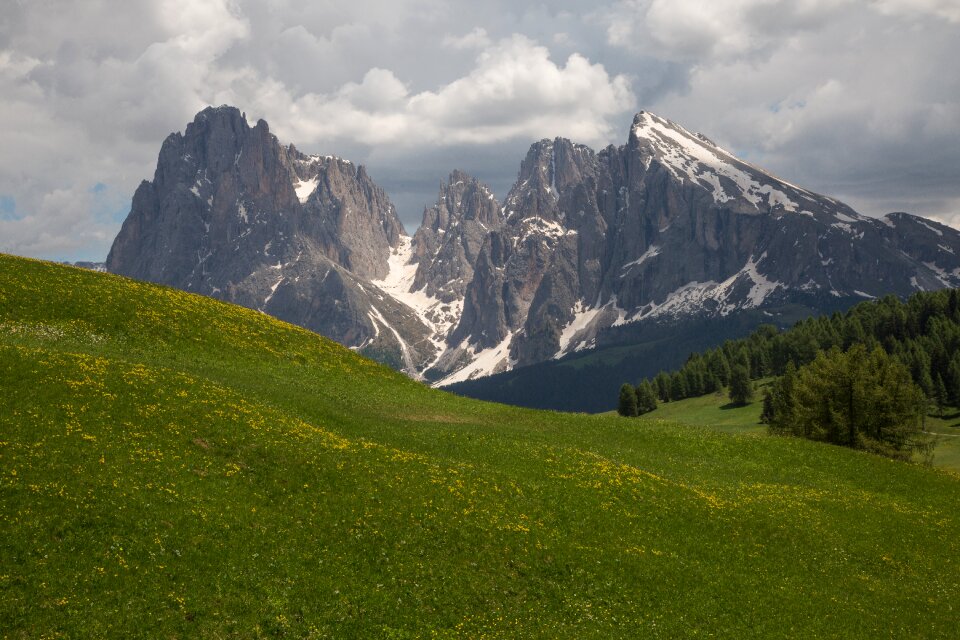 Seiser alm mountains panorama