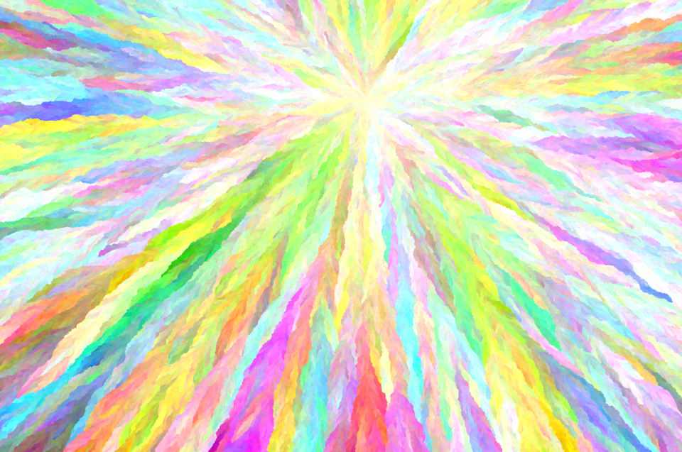 Color growth from virtual bacteria (generative)