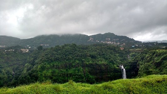 Pune Monsoon Waterfall Lonavala Kune Falls India photo