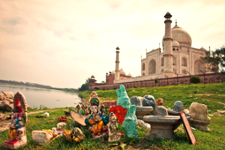 India Yamuna Taj Mahal View photo