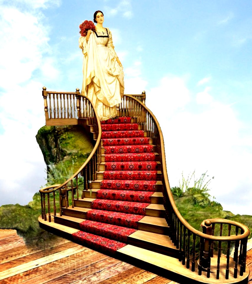 Stairway on the cliff