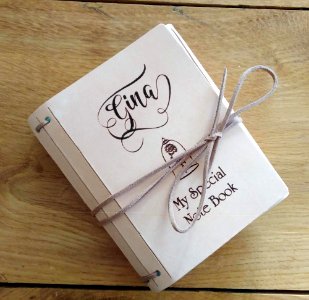 Personalised leather book cover 04