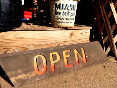 Open as in a Pail of Live Bait