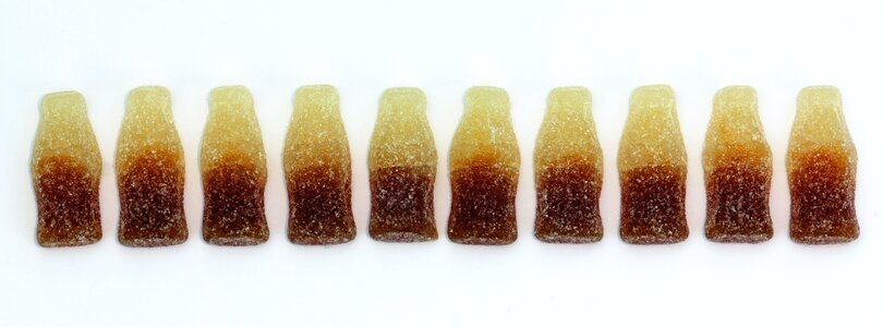 Chewy cola bottles confection photo