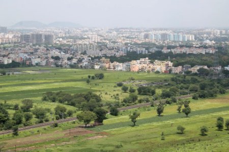 landscape city green pune india photo