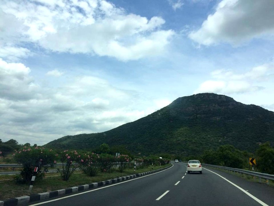 Salem Bangalore Highway in Krishnagiri district