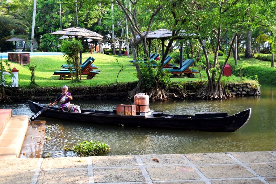 Coconut Lagoon on the shore of Lake Vembanad