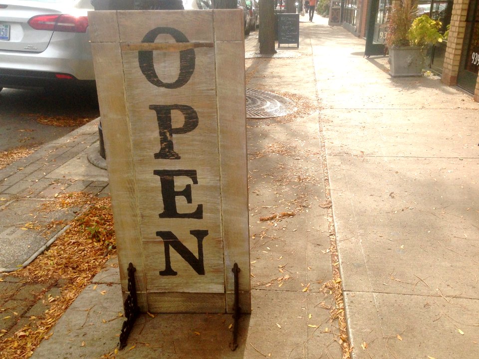 Open as in Sidewalk