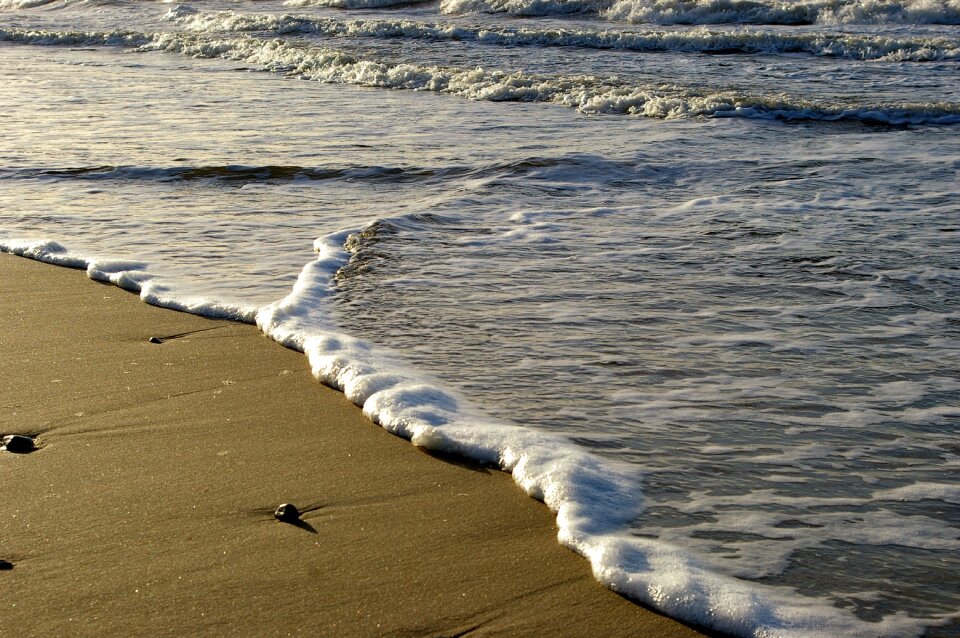 Beach the sound of the waves water