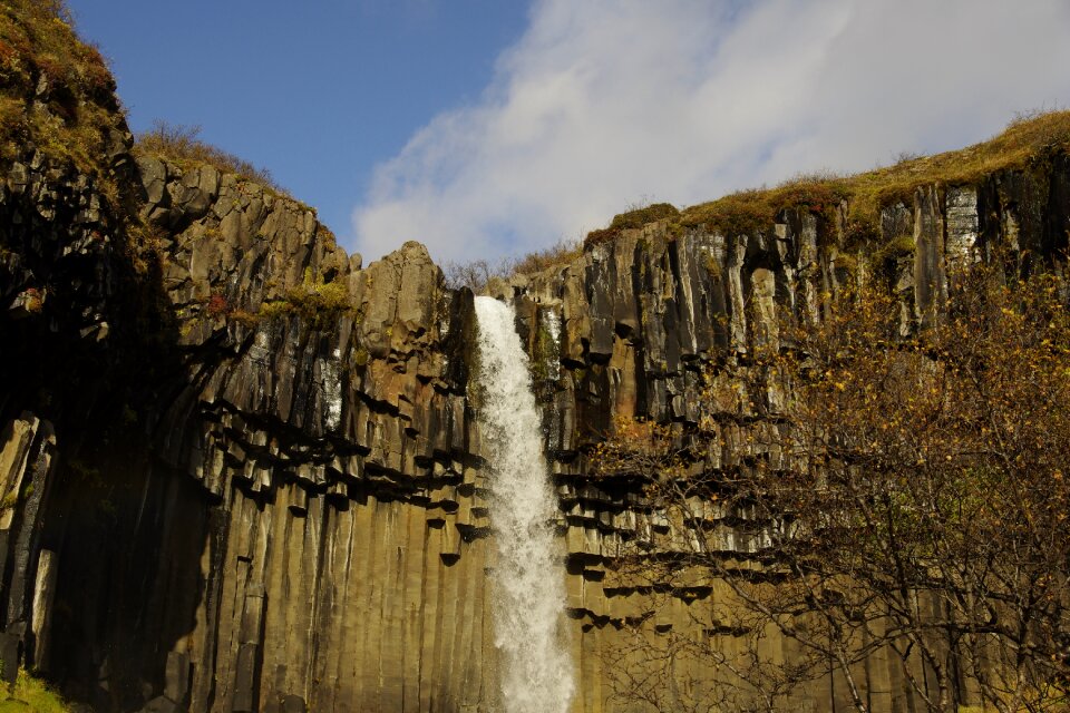 Waterfall black fall basalt