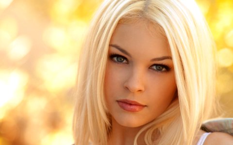 blonde, face, eyes photo