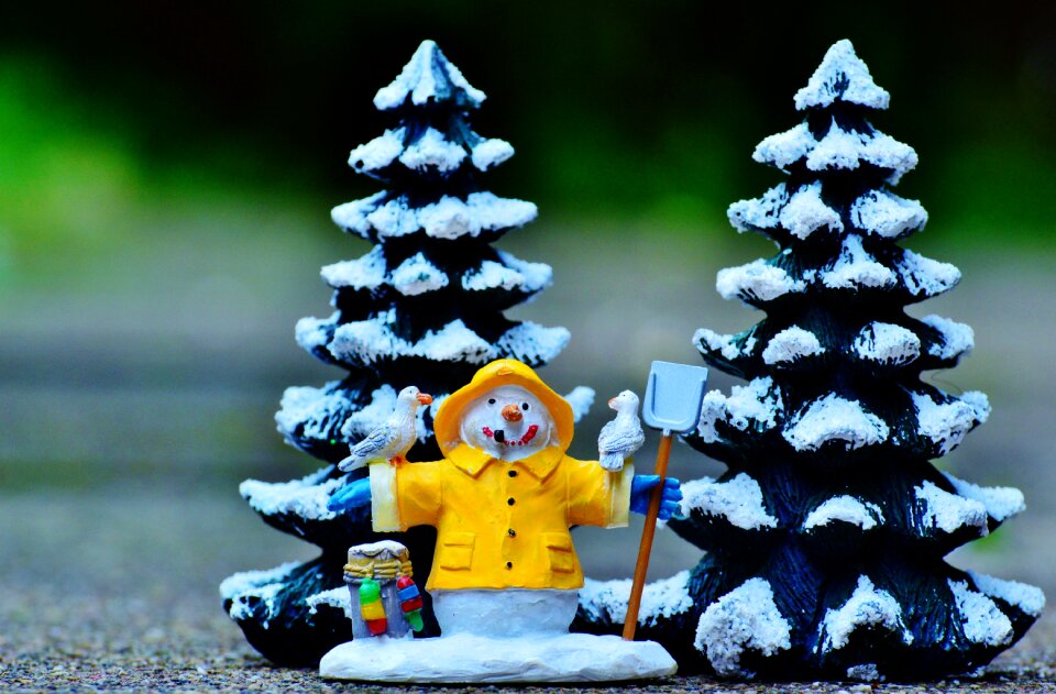 Snow figure christmas photo