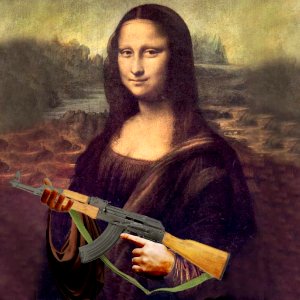 Mona Lisa security photo
