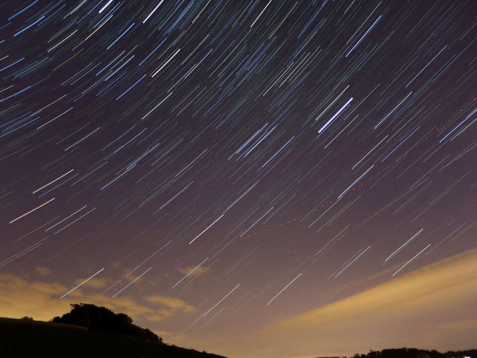 Night long exposure starlight