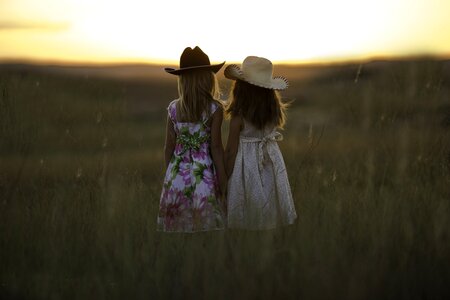 Girls childhood siblings