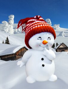 Wintry snow photomontage