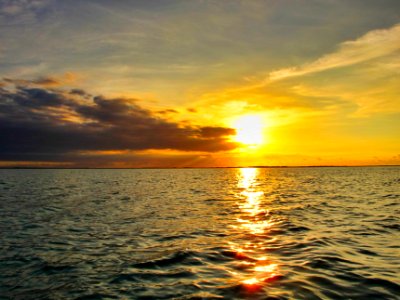 Sunrise from our boat in Key Largo,FL. photo